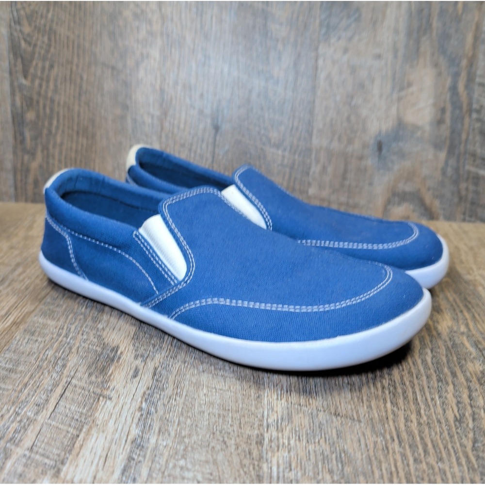 Splay Sneakers Womens 9 Mens 7 Blue Freestyle Slip On Barefoot Minimalist Canvas
